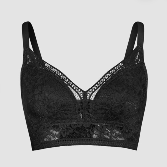 Knix Lace Longline Bustier Bra Sz XXXXL++ Black - Picture 1 of 8